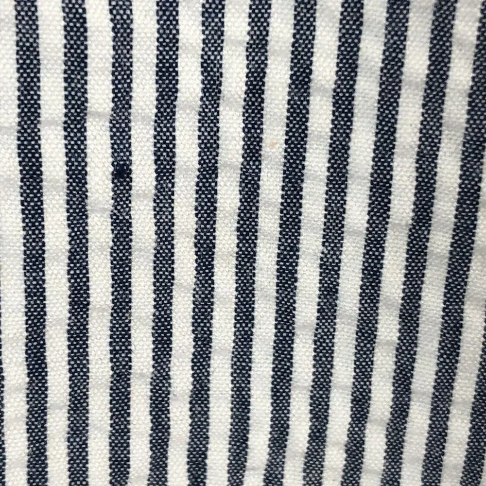 Anthropologie Viola Womens Skirt Size 0 Gray White Seersucker Striped Pockets - Picture 7 of 12